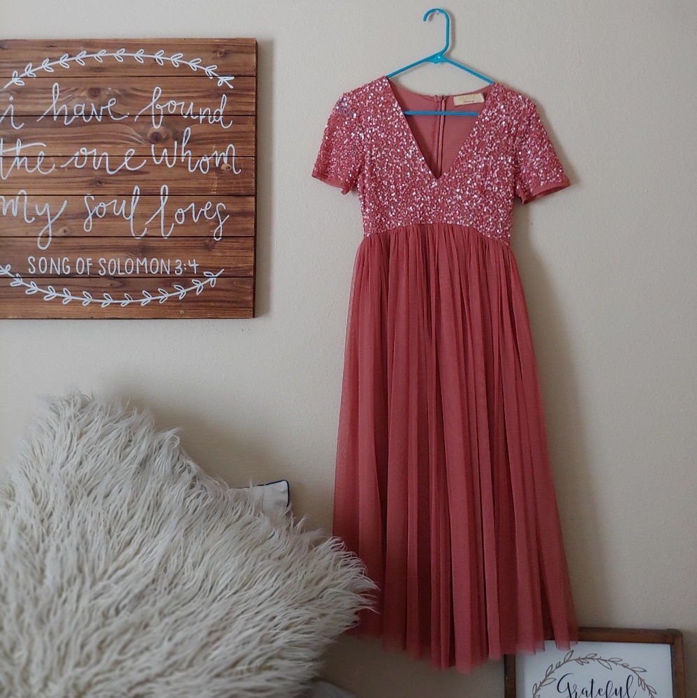 ASOS Maternity Tulle Sequin Dress